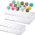 Miniatyrbillede 1 af 5: Kage slikkepind Holder Display Stand 15 Huller Klar Akryl Holder Clear onesize