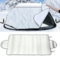 Miniatyrbild 3 av 5: Bil vindruta cover vinter Ice Frost Guard solskydd White one size