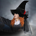 Miniatyrbillede 4 af 8: Halloween Hexehatte til Kvinder Hexehatte til Kvinder 黑