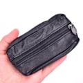 Pikkukuva 1 / 5: Minivetoketjulliset pehmeät kukkarot Unisex kukkaro rahalle taskulompakot S Black one size