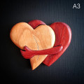 Miniatyrbilde 7 av 8: En klem fra mitt hjerte til deg Håndlagde treskjæringer Loving Heart A2 one size