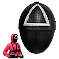 Miniatyrbillede 5 af 8: Calamari Game Cosplay Maske Rekvisitter Kvadrat Cirkel Trekant Mønster Boss