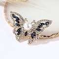 Miniatyrbillede 4 af 5: 1 Stk Rhinestone Sommerfugl Brocher Kvinder Elegant Krystal Insekt Champagne One Size