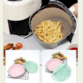 Miniatyrbild 4 av 5: 18cm Air Fryer Silikon Pot Air Fryer Korg Liner Non-Stick Ov Gray onesize