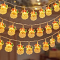 Miniatyrbilde 3 av 8: 1,5m 10 LED Julelysstreng Snømann Julenissen Juletre A2