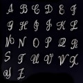 Miniatyrbilde 3 av 5: Crystal Rhinestone 26 Letters Dame Krage Brosje Pin Corsage B Silver R