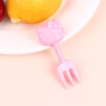 Miniatyrbilde 7 av 8: 10 stk Mini Kawaii Dyre Tegneserie Gaffel Frukt Barn Kake Desse 3.8*1.6cm
