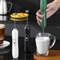 Miniatyrbillede 2 af 8: Elektrisk mælkeskummer Håndholdt drikkeskummer Kaffemixer Æg Be White onesize