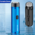 Miniatyrbillede 5 af 5: Mini USB elektrisk barbermaskine Barbermaskine Bærbar Rotary ter Head Beard S Blue One Size