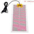 Miniatyrbild 1 av 5: 1X USB 5V 10CM*21CM Värmevärmare Vintervarmplatta för midja white one size