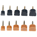 Miniatyrbillede 2 af 5: 10 stk. Højhælede sko reparationsspidser Taps Pins Dyvellifte Replacem Apricot 11mm*11mm