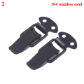Miniatyrbillede 1 af 5: 2 STK Bagage flad mund spænde værktøjskasse fjederlås rustfri st Black one size