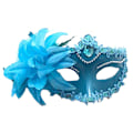 Miniatyrbild 6 av 8: Sexig diamant venetiansk mask Venedig fjäder blomma bröllop Carniv Black onesize