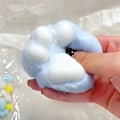 Miniatyrbillede 3 af 8: Håndlavet Flocking Kattepote Squishy Legetøj Mochi Langsom Tilbagefald Ny Black White
