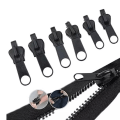 Miniatyrbillede 4 af 5: 6 Stk Instant Zipper Universal Instant Fix Lynlås Reparationssæt Rep Black onesize