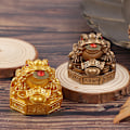 Miniatyrbillede 2 af 8: ren kobber tudse fundet cikade frø tudse statuer dyr Messing han Gold one size