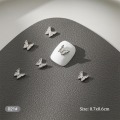Miniatyrbilde 8 av 8: 10 stk DIY Nail Art Decoration 3D Silver Butterfly Shiny Rhinest C 10Pcs