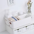 Miniatyrbillede 8 af 8: Enkel skrivebords mobiltelefon etui opbevaringsboks kosmetik diverse White