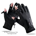 Miniatyrbillede 1 af 5: Vinterfiskehandsker 2 Finger Flip Vandtæt vindtæt Cyclin Black XL
