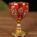 Miniatyrbillede 3 af 5: 30ML Retro Creative Small Beverage Wine Cup Gold European Style Multicolor A3