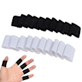Miniatyrbillede 2 af 5: 10 STK Finger Sleeve Sports Basketball Support Wrap Elastic Prot Black Onesize