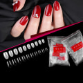 Pikkukuva 2 / 8: 500 kpl Short Ellipse Full Cover tekokynsien kärjet akryyligeeli Ma Transparent 500Pcs