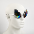 Pikkukuva 5 / 5: Funny Aliens Pukulasit Rainbow Linssit ET Aurinkolasit Hallo Gray