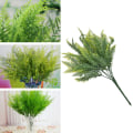 Miniatyrbillede 5 af 8: 7 Grene Kunstig Asparges Bregne Græs Blomst Hjem Blomster green one size