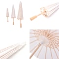 Miniatyrbilde 5 av 5: 1 Stk Papir Paraply Kids DIY Accessory Tradisjonell Craft Deco wooden 15