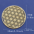 Pikkukuva 1 / 5: 1 kpl Chakra Elämänkukka Luonnonsymboli Puu Pyöreä reuna ympyrä Yellow 10cm