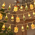 Miniatyrbillede 2 af 8: 1,5m 10 LED Julelysstreng Snemand Julemand Juletræ A2