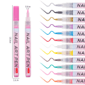 Pikkukuva 6 / 8: Nail Art Graffiti Pen UV-geelilakka vedenpitävä piirustusmaalaus White one size