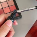 Miniatyrbilde 7 av 8: Blade Makeup Brushes Vinklet tynn øyenbrynsbørste Flat Fin Eyelin black A