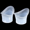 Pikkukuva 1 / 5: 2kpl Silikoninen Resuable Soft Eye Bath Cup Silmänhuuhtelu kuppi C Gray