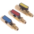 Miniatyrbillede 1 af 8: 1/4" han til 1/4" hun SAE lige kugleventil AC opladning Fo one size