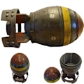 Miniatyrbillede 4 af 7: Ny Mini Nuke Bomb Opbevaringsboks Retro Figur Desktop Decor til Blue one size