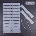 Miniatyrbillede 2 af 8: 12 stk Styles Øjenbryn Shaping Stencils Grooming Shaper skabelon White onesize