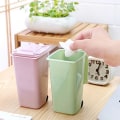 Pikkukuva 3 / 5: Mini Desktop CAN Muoviset roskakorit Kannella Kotitalous Cl Green One Size