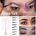Pikkukuva 1 / 5: 8 in1 Eyebrow Mold Kulmakarvat Uudelleenkäytettävät Design Eyebrow Gro one size