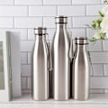 Miniatyrbilde 2 av 8: 650-1000 ml bærbar utendørs vannflaske Rustfri enkeltvegg Silver 1000ml