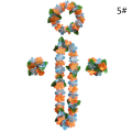 Miniatyrbilde 1 av 8: 4 stk/sett Hawaiian Flower Leis Garland-kjede DIY-dekorasjon F 5 One Size
