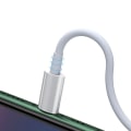 Miniatyrbillede 7 af 8: Type C Hurtigkabel PD Hurtigopladningsoplader Ledningsledning Datakabel White 1M