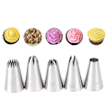 Miniatyrbilde 4 av 5: 5 STK Rustfritt stål Ising Piping Konditordyser Cupcake Crea Silver one size