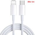 Miniatyrbillede 8 af 8: Type C Hurtigkabel PD Hurtigopladningsoplader Ledningsledning Datakabel White 1.5M
