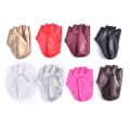 Miniatyrbild 5 av 8: Pu Läder Fingerless Handske För Goth Punk Rock Lolita Harajuku Wine red One Size