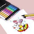 Miniatyrbilde 3 av 7: 12 Farger Metallic Fargeblyanter Tegning Skissesett Colorin Multicolor onesize