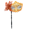 Miniatyrbillede 8 af 8: Halloween-festmaske med holdestang til aftenfest og maskeradebal Red