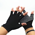 Miniatyrbild 2 av 7: Halvfinger Andas Ridning Cykling MTB Vandring Fitness Knitte Black 1pair