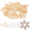 Miniatyrbillede 2 af 5: 50 STK charme filigran hule blade vedhæng DIY smykkefremstilling L Bronze 50pcs