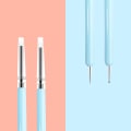 Miniatyrbild 4 av 8: 5 Styck Dubbeländade Dotting Set Art Embossing Keramisk Modellering Till Blue onesize
